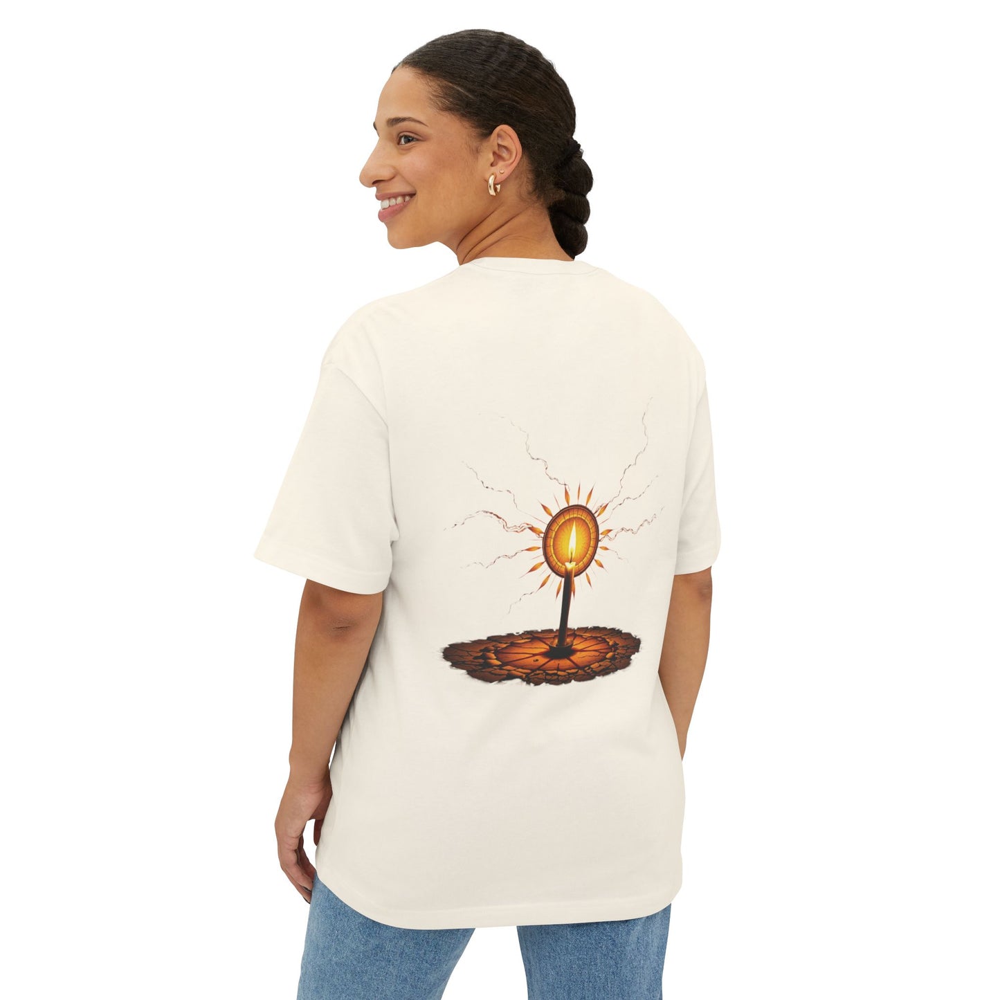 CANDLELIGHT CONFESSION — Unisex Oversized Boxy Tee
