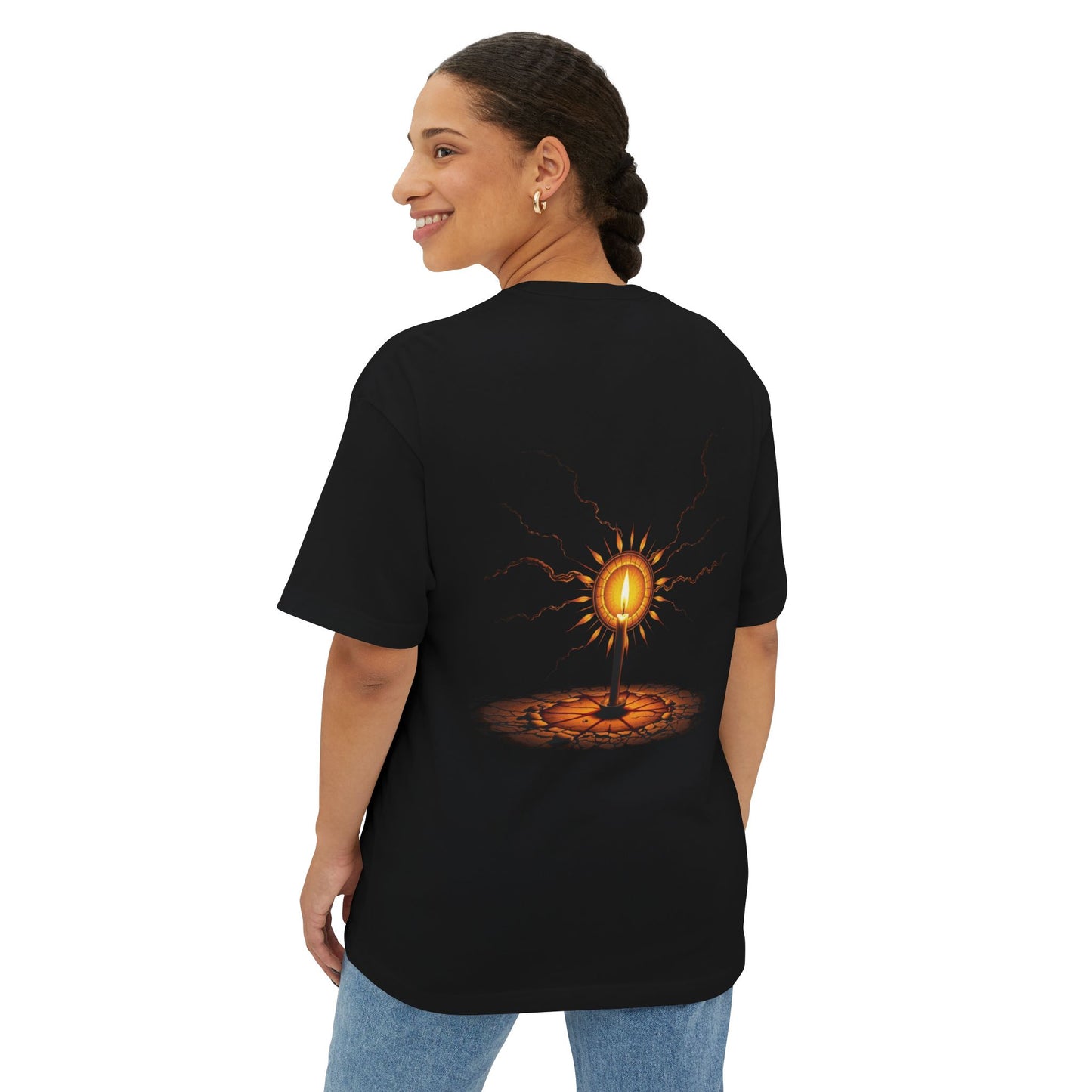 CANDLELIGHT CONFESSION — Unisex Oversized Boxy Tee