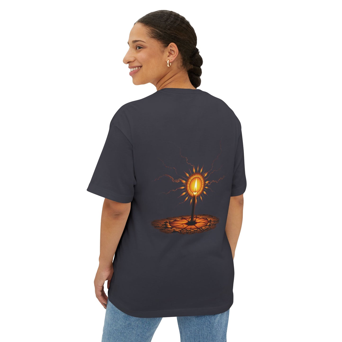 CANDLELIGHT CONFESSION — Unisex Oversized Boxy Tee